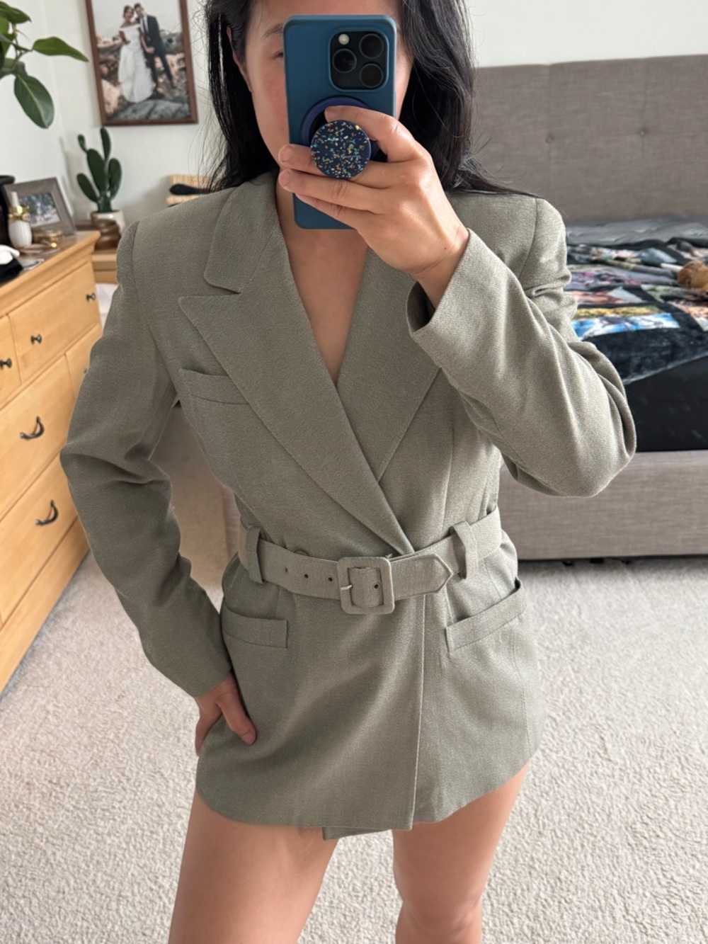 Vintage David N. Luxury Wool Blend Blazer Top Dress (small) - Picture 14 of 15